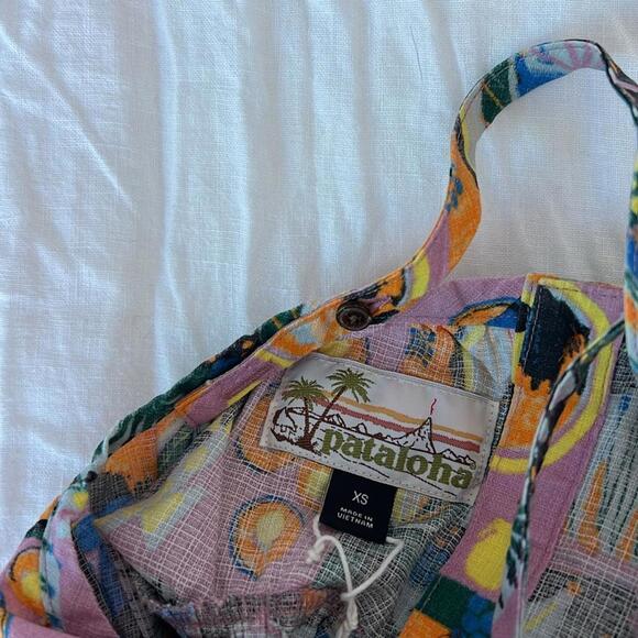 Patagonia Girls' Pataloha Organic Cotton Print Dress in Alula Natural XS - Picture 6 of 9